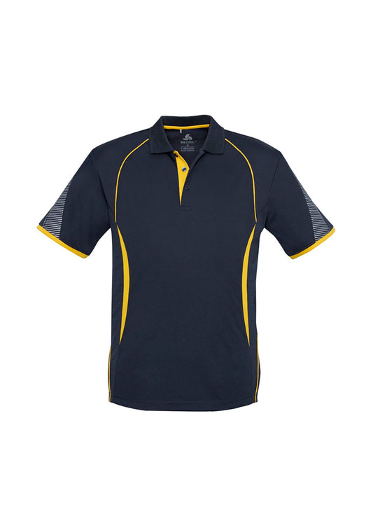 Razor Mens Polo Shirt - Navy/Gold