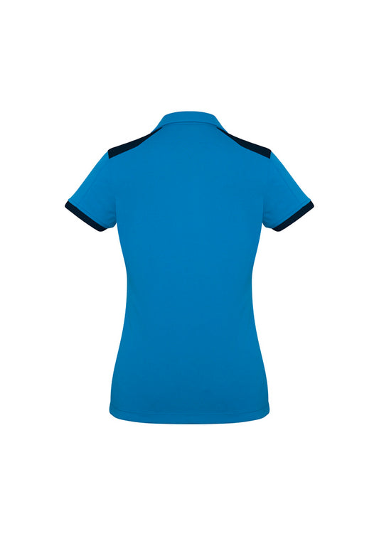 Ladies Rival Polo - Cyan/Navy