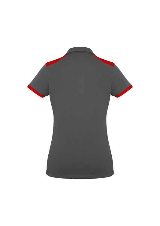 Ladies Rival Polo - Grey/Red