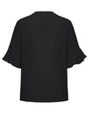Womens Aria Fluted Sleeve Blouse