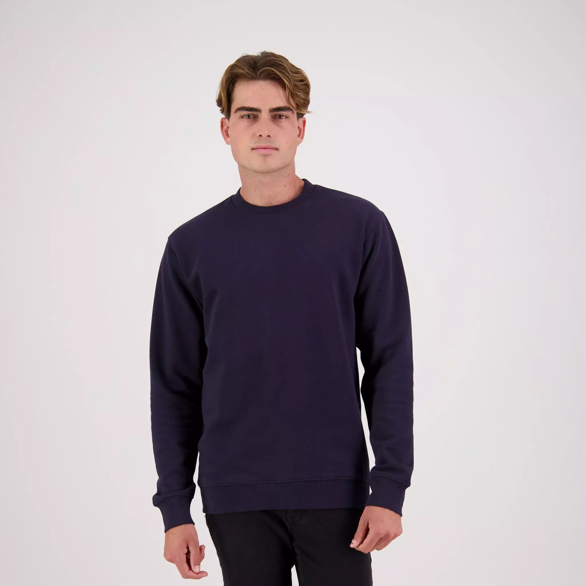 Fitted crew 2025 neck sweatshirt
