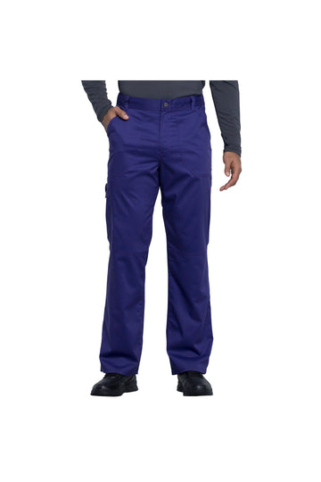 Cherokee Men's WW Revolution Fly Front Drawstring Cargo Pant - Grape