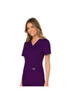 Cherokee Womens' WW Revolution Mock Wrap Top - Eggplant