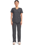 Cherokee Womens' WW Revolution Mock Wrap Top - Pewter