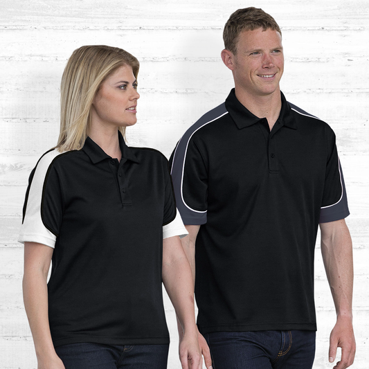 Dri Gear Challenger Polo - Black/Charcoal
