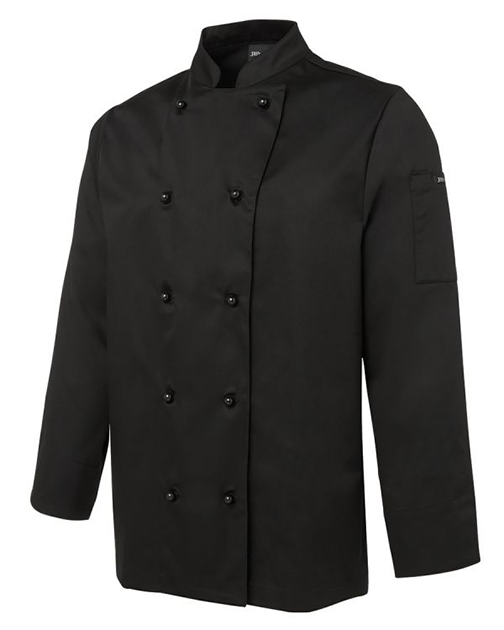 Chefs Jacket Polycotton LSL - Black