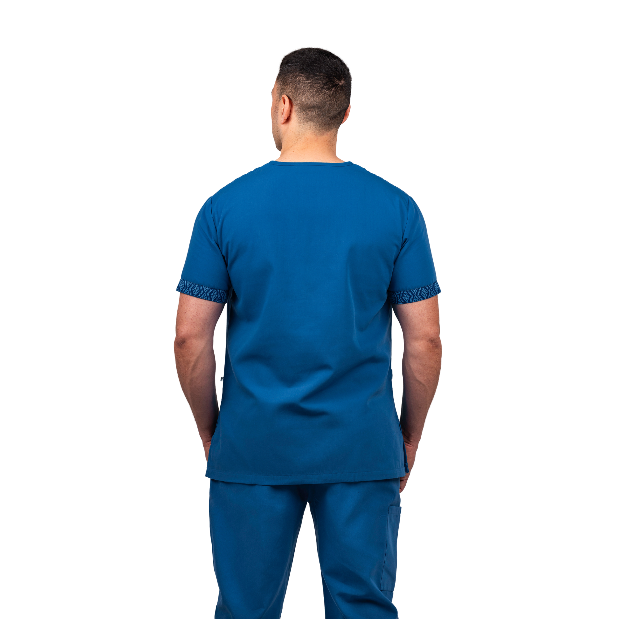 Unisex Adrienne Whitewood Scrub Top - Te Kahikatea - Cobalt