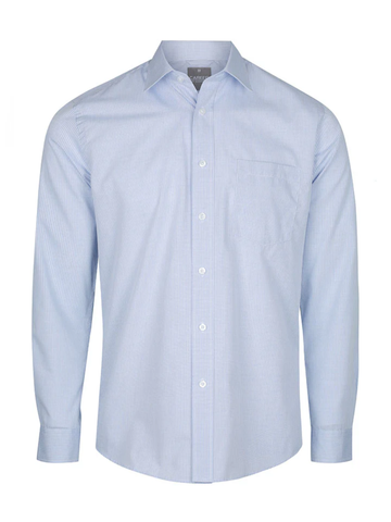 Mens Square Textile Long Sleeve Shirt