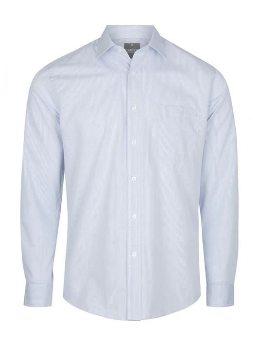 Mens Square Textile Long Sleeve Shirt