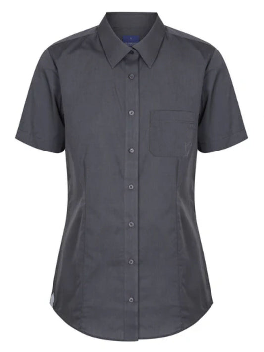 Womens End on End Short Sleeve Casual Shirt