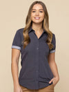 Womens End on End Short Sleeve Casual Shirt