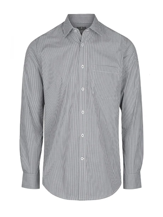 Mens Long Sleeve Gingham Casual Shirt