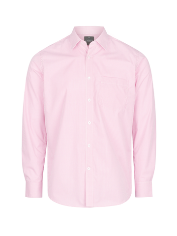 Mens Long Sleeve Gingham Shirt - Pink