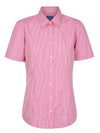 Womens Short Sleeve Gingham Shirt