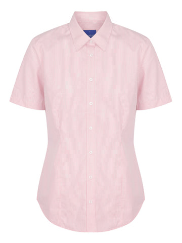 Womens Short Sleeve Gingham Shirt
