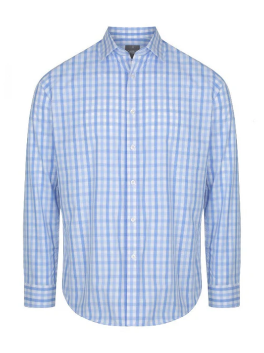 Mens Tonal Check Long Sleeve Shirt