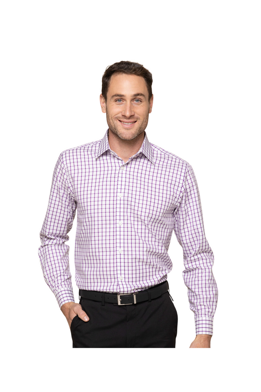 Mens Oxford Check Long Sleeve Shirt
