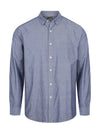 Mens Chambray Dobby Long Sleeve Casual Shirt