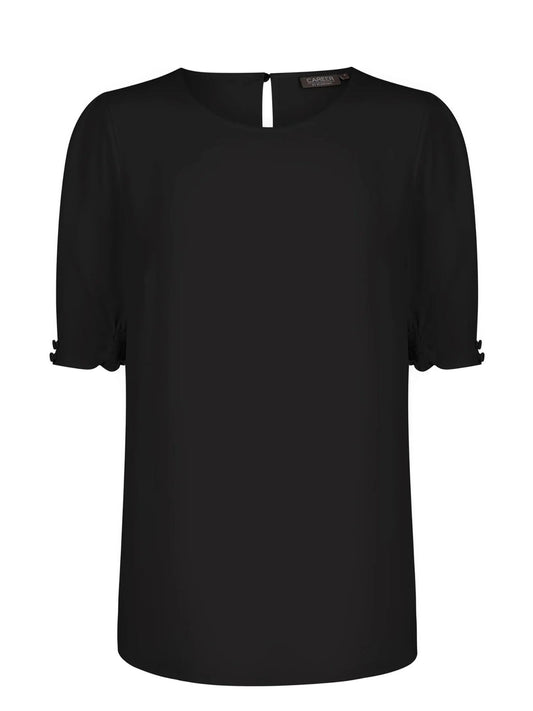 Willow Short Sleeve Button Cuff Top