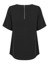 Short Sleeve Soft Taylor Top - Black