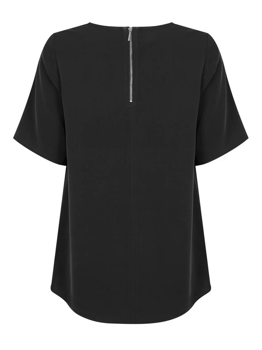 Short Sleeve Soft Taylor Top - Black