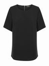 Short Sleeve Soft Taylor Top - Black