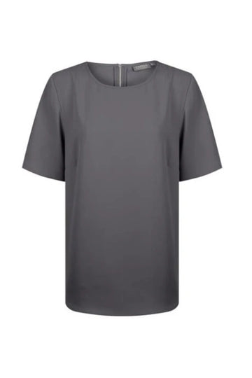 Short Sleeve Soft Taylor Top - Charcoal