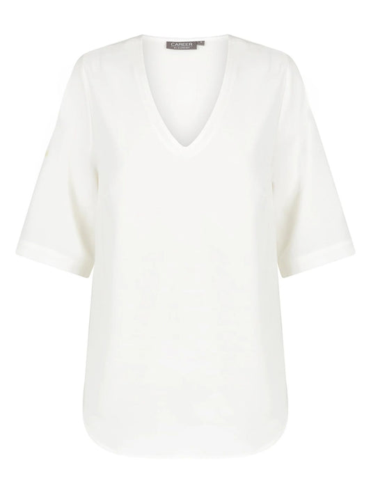 Reese V Neck Top - Ivory
