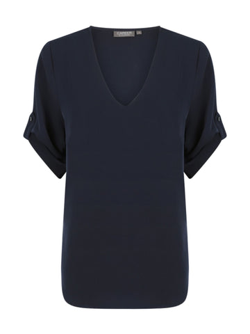 Reese V Neck Top - Navy