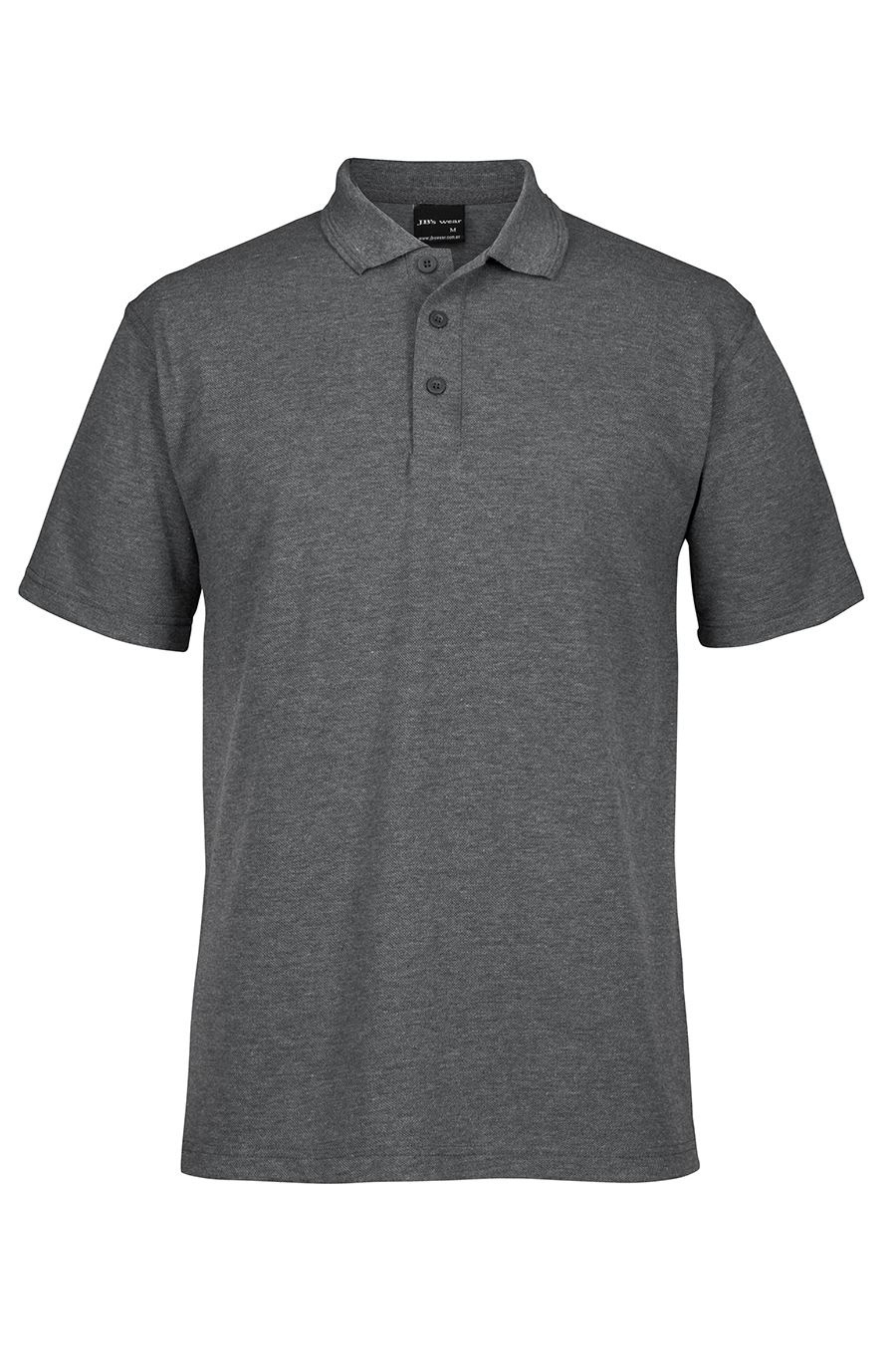 Men's Short Sleeve Polo - Charcoal Marle