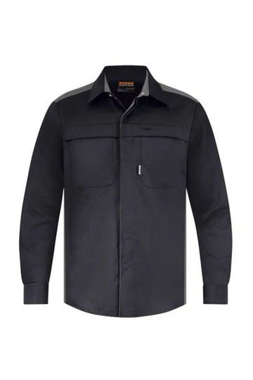 Contrast Work Shirt LSL (CODE LC0108)