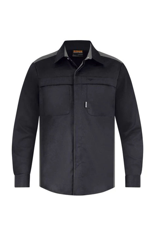 Contrast Work Shirt LSL (CODE LC0108)