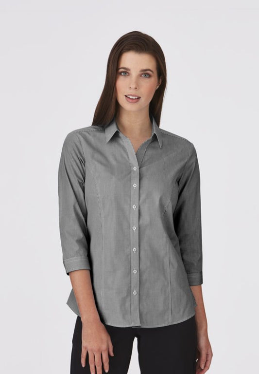 Pippa check 3/4 sleeve blouse