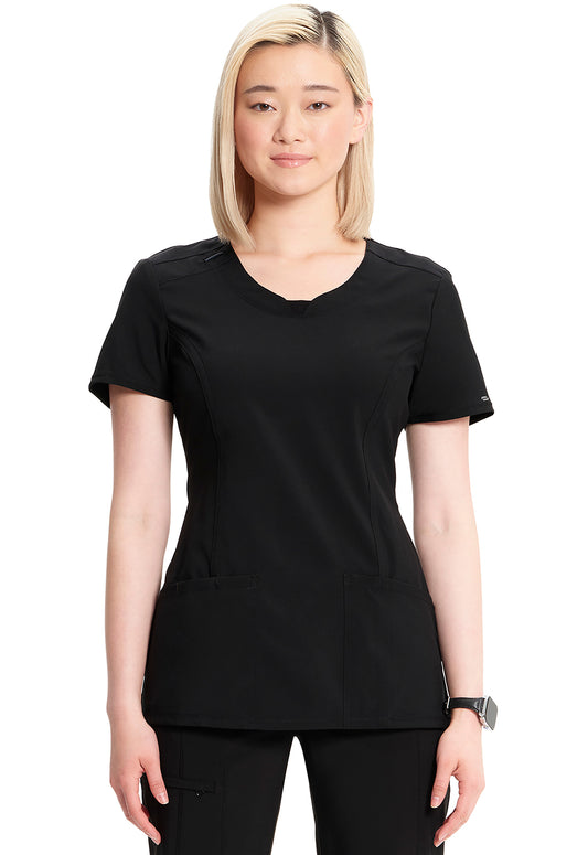 Cherokee Women's Infinity Round Neck Top - Black