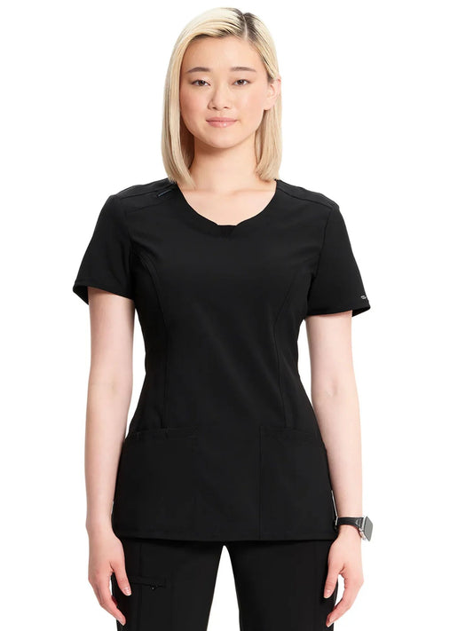 Cherokee Women's Infinity Round Neck Top - Black