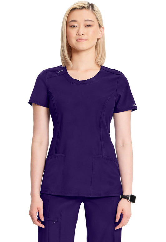 Cherokee Women's Infinity Round Neck Top - Grape