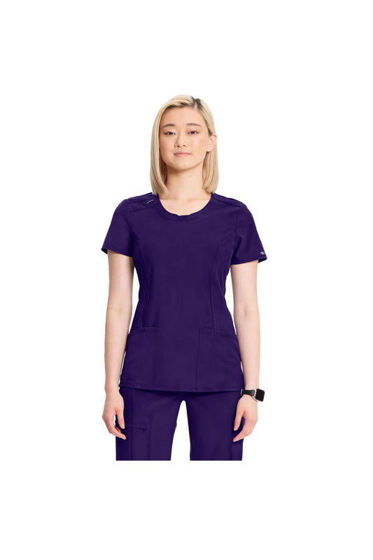 Cherokee Women's Infinity Round Neck Top - Grape