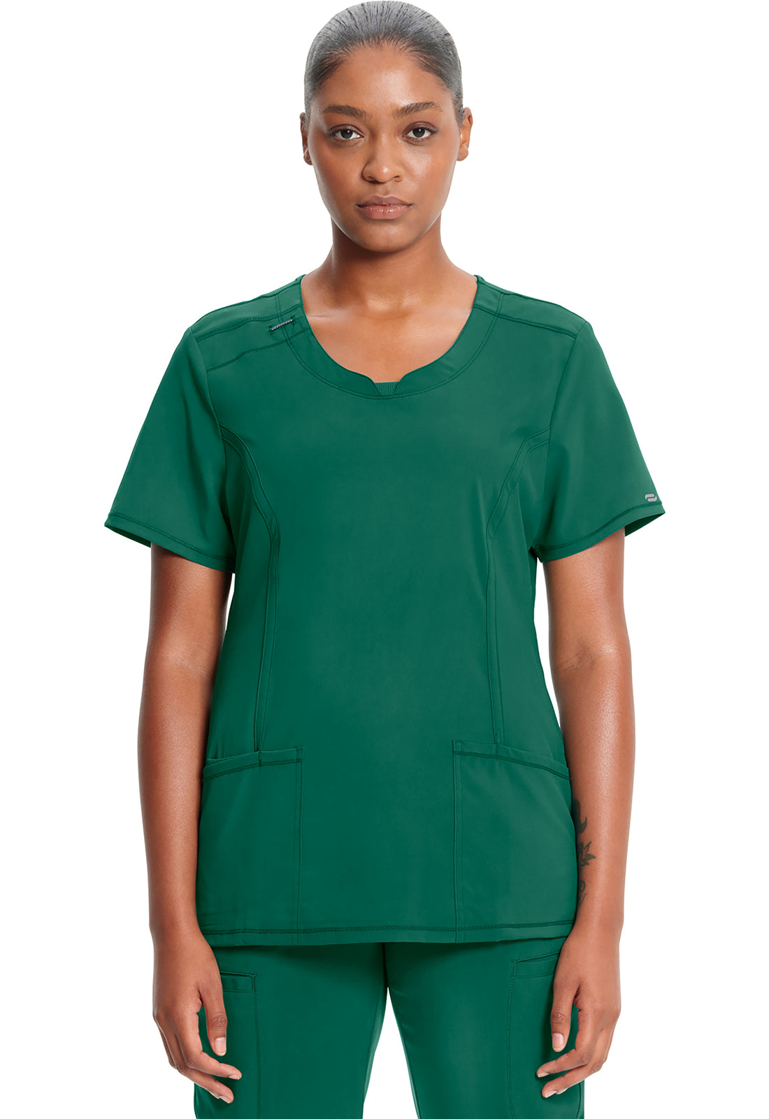 Cherokee Women's Infinity Round Neck Top - Hunter Green