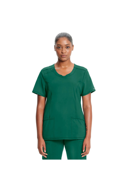 Cherokee Women's Infinity Round Neck Top - Hunter Green