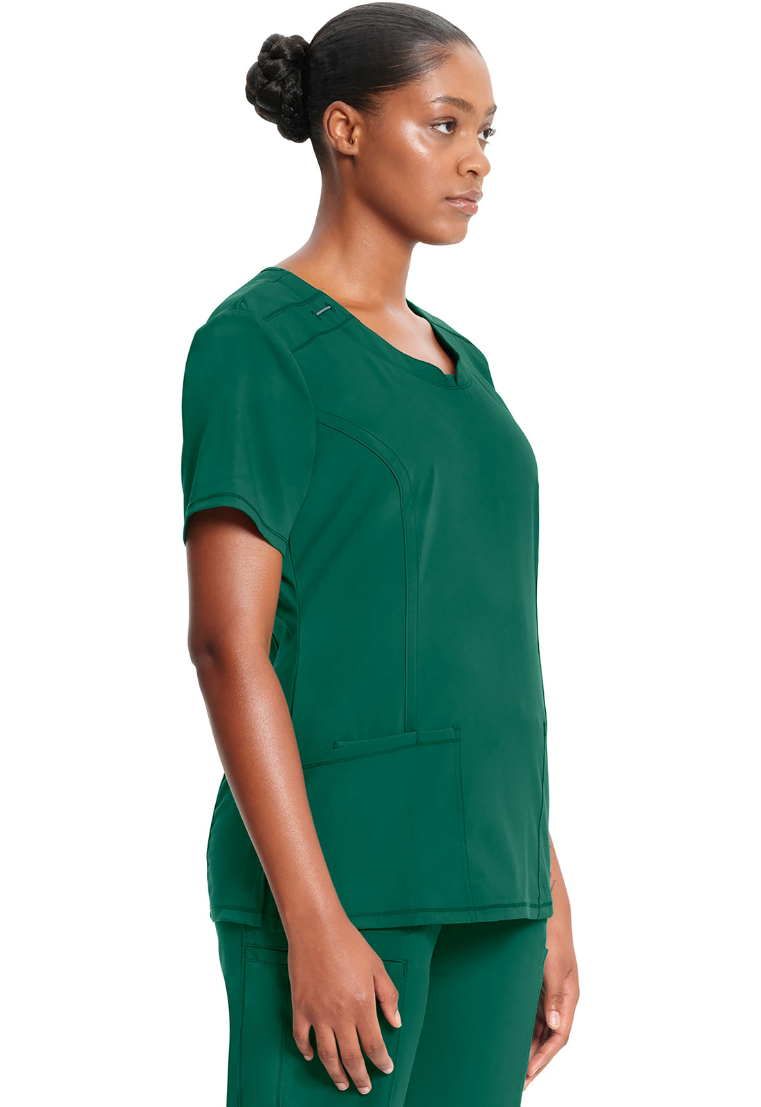 Cherokee Women's Infinity Round Neck Top - Hunter Green