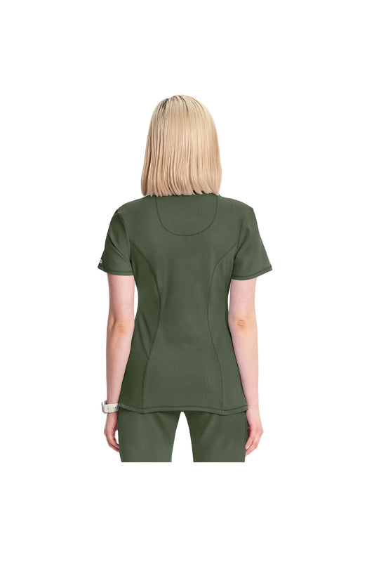 Cherokee Women's Infinity Round Neck Top - Olive