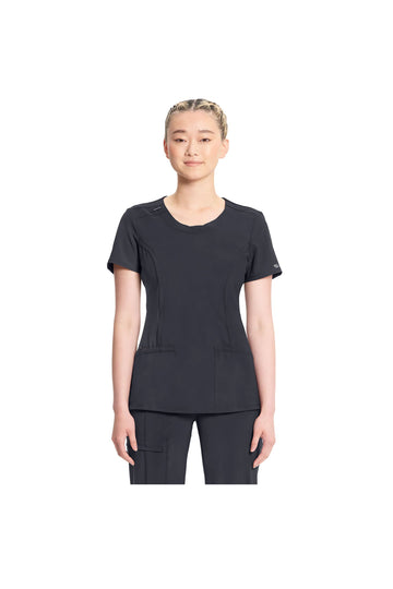 Cherokee Women's Infinity Round Neck Top - Pewter