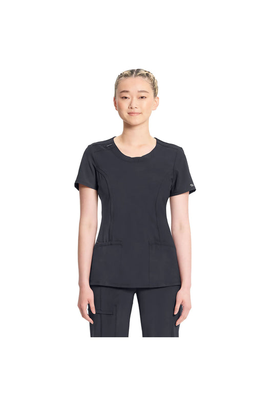 Cherokee Women's Infinity Round Neck Top - Pewter