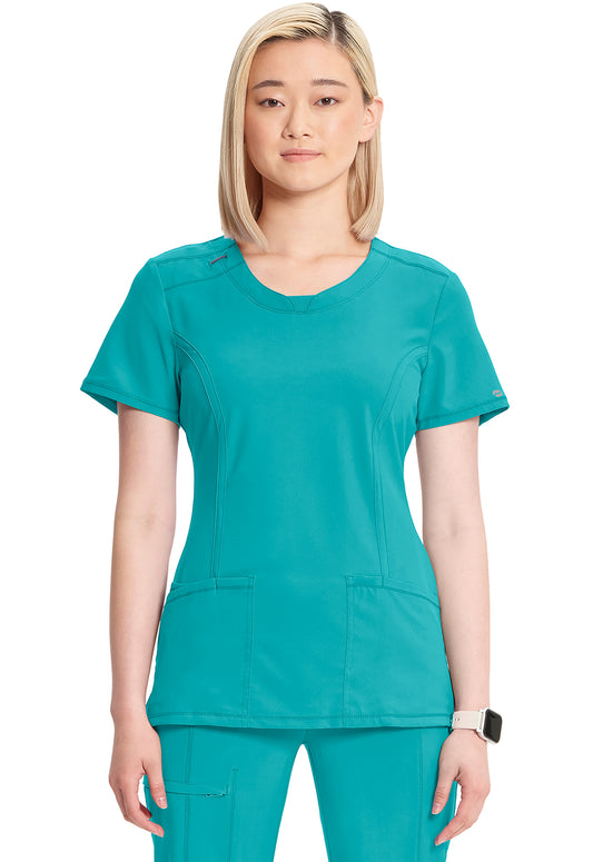 Cherokee Women's Infinity Round Neck Top - Teal
