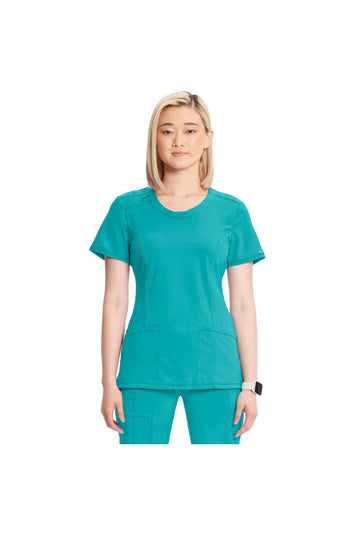 Cherokee Women's Infinity Round Neck Top - Teal