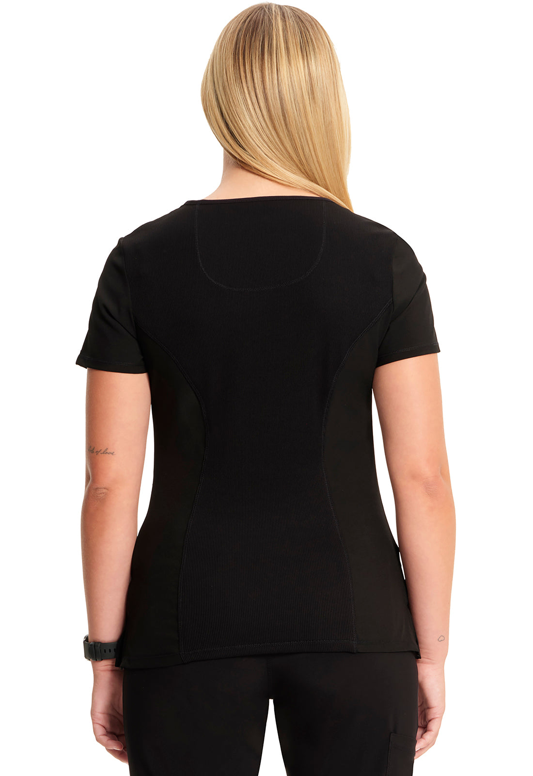 Cherokee Women's Infinity Mock Wrap Top - Black