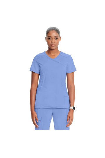 Cherokee Women's Infinity Mock Wrap Top - Ciel Blue