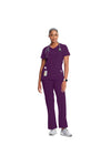 Cherokee Women's Infinity Mock Wrap Top - Eggplant