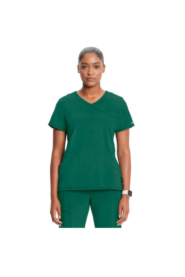 Cherokee Women's Infinity Mock Wrap Top - Hunter Green