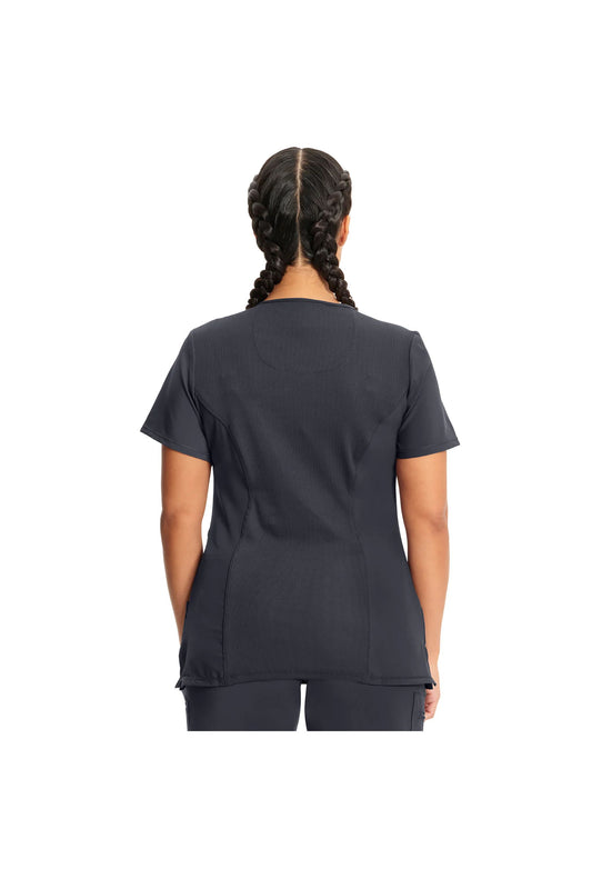 Cherokee Women's Infinity Mock Wrap Top - Pewter